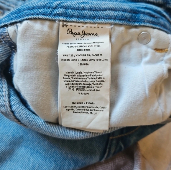 Dua Lipa x Pepe Jeans - 25 Straight jeans 100% Cotton - Picture 11 of 13